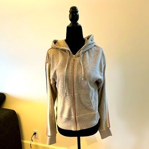 2pc Spiritual Gangster grey with side stripe zip hoody and sweat pants